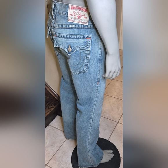 True Religion Sky Blue Bootcut Jeans - Picture 8 of 9